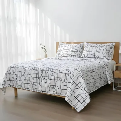 H HANSEL HOME Juego de Hojas para Cama de 150, 4 Piezas, Microfibra Extra Suave, Hoja Ajustable y Sencilla, Tamaño 150 x 190/200 cm