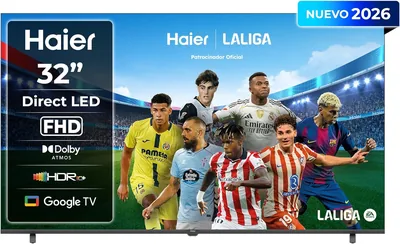 Free ad: Haier K85 Full HD 32" Smart TV con Google TV, Chromecast, Dolby Audio y HDR10 - 41% de descuento in Spain. Haier K85 Full HD 32" Smart TV con Google TV, Chromecast, Dolby Audio y HDR10 - 41% de descuento in Spain
