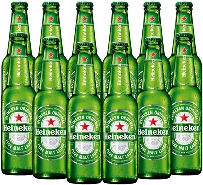 Heineken Cerveza Lager Rubia 12 Botellas 355ml – 39% de Descuento