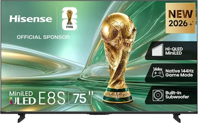 Hisense 75 Inch 75E8S Hi-QLED Smart TV | Game Mode | Sound by Devialet | Dolby Vision IQ | AI Picture & Sound in United Arab Emirates
