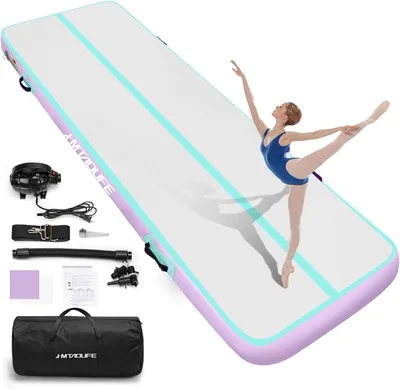 HMTAOLIFE Inflatable Gymnastics Mat – 6/10/13ft Tumbling Track Best Deal