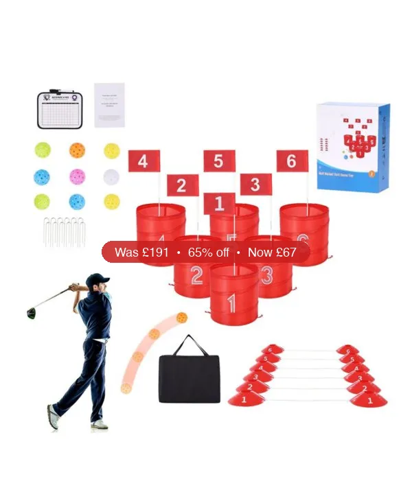 HONGGE Backyard Golf Game 6-Hole Portable Outdoor Chipping Set – 65% Off