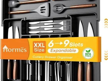 Free ad: Hormes Cutlery Drawer Organiser, Expandable Kitchen Drawer Organiser with 6-9 Adjustable Compartment in New Zealand. Hormes Cutlery Drawer Organiser, Expandable Kitchen Drawer Organiser with 6-9 Adjustable Compartment in New Zealand