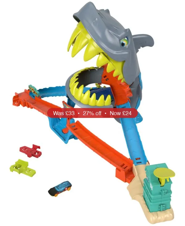 Hot Wheels City Shark Chomp Beach Playset – 27% Off