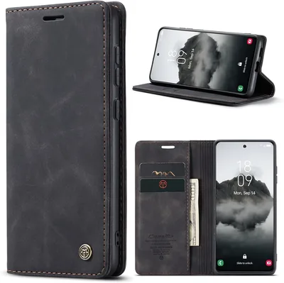 Housse Azororo pour Samsung Galaxy S24 FE 5G – Étui portefeuille en cuir magnétique à rabats