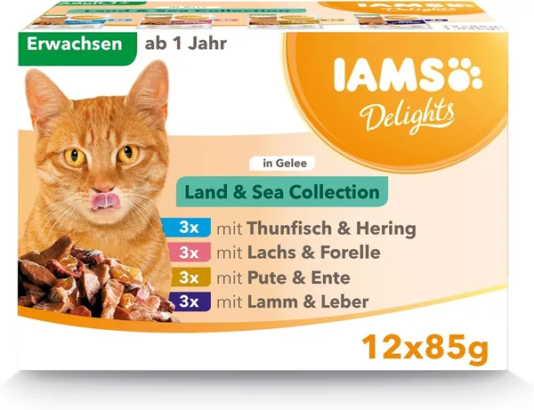 Iams Delights Karma dla Kotów, 12 x 85 g – Najlepsza cena