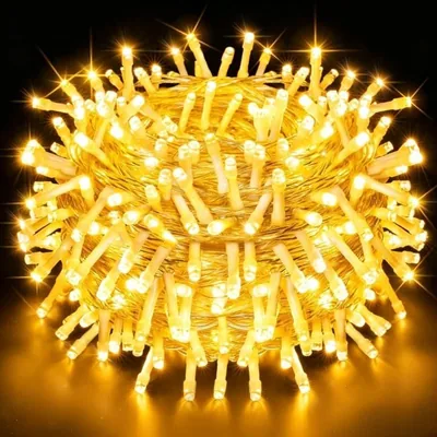 Iluminación de Navidad Exterior Hoteril 200 LED, Luces con Enchufe, Resistente al Agua IP54, Luces de Cadena para el Hogar