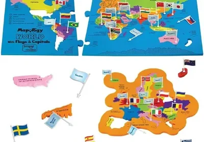 Free ad: Imagimake Mapology World Map Puzzle | Country Flags & Capitals for Kids 5+ | Best Deal in Kuwait. Imagimake Mapology World Map Puzzle | Country Flags & Capitals for Kids 5+ | Best Deal in Kuwait