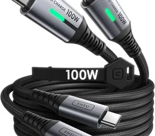INIU USB C to USB C Cable, 100W [2-Pack 6.6ft] PD 5A Fast Charging in Singapore