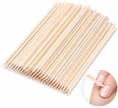JADUFHU 100pcs Orange Wood Cuticle Sticks Best Deal