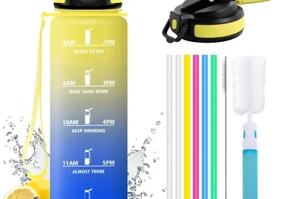Free ad: Japoria Bottiglia d'Acqua Sportiva 1L con Fori per Bere e Custodia, Indicatore di Tempo in Italy. Japoria Bottiglia d'Acqua Sportiva 1L con Fori per Bere e Custodia, Indicatore di Tempo in Italy
