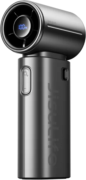 JISULIFE Life9S Handheld Fan, Turbo Power, 22 Uur Looptijd, 5000 mAh Batterij, 5-Snelheid Wind Mini Zakelijk