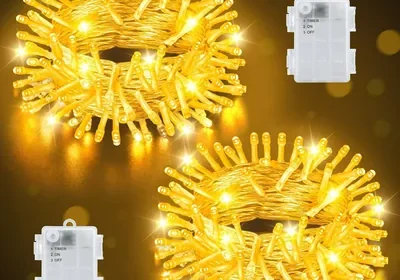 Free ad: Joolivo LED-Lichterkette Außen, 10 m mit 100 Warmweißen Lampen und 6-Stunden-Timer, Packung mit 2 wasserdichten Lichterketten in Denmark. Joolivo LED-Lichterkette Außen, 10 m mit 100 Warmweißen Lampen und 6-Stunden-Timer, Packung mit 2 wasserdichten Lichterketten in Denmark