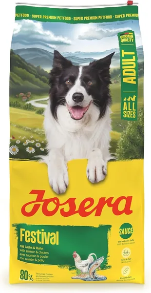 JOSERA Festiwal dla dorosłych łososia i kurczaka (1 x 12,5 kg) | karma sucha premium, dla aktywnych psów