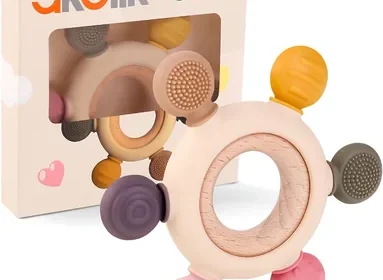 Juguete de dentición de silicona para bebés - Ahorra un 19% en Amazon in Spain