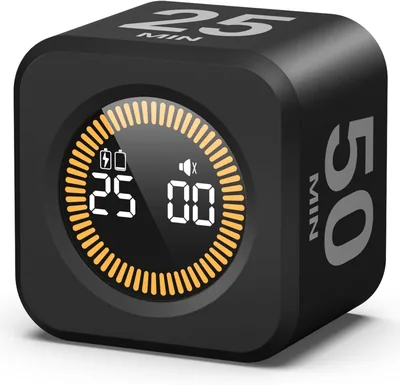KADAMS Pomodoro Timer – Visual Productivity Cube 5/10/25/50 Min Countdown, Silent Best Deal