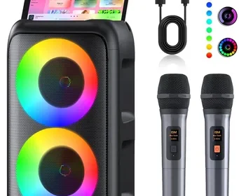 Free ad: Karaoke 2 Micrófonos Inalámbricos (Última Generación) | Altavoz con Microfón Bluetooth | Soporta TV/Smartphone/iPad/TWS/AUX in Portugal. Karaoke 2 Micrófonos Inalámbricos (Última Generación) | Altavoz con Microfón Bluetooth | Soporta TV/Smartphone/iPad/TWS/AUX in Portugal