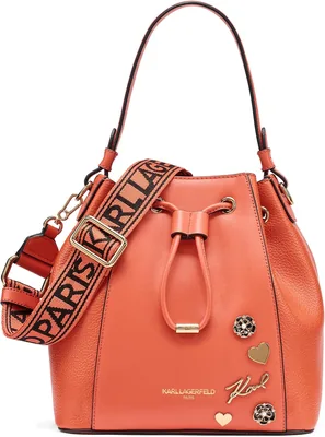 KARL LAGERFELD Paris Women’s Adele Bucket Bag, Vermilllion, One Size – Best Deal