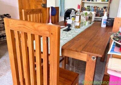 Free ad: Kerala teak wood dining table in Bangalore. Kerala teak wood dining table in Bangalore