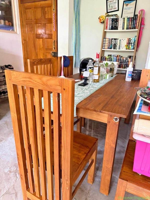 Kerala teak wood dining table