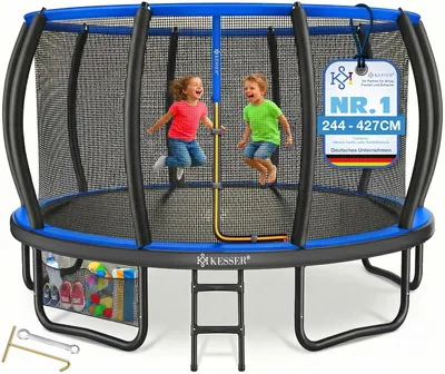 KESSER® Garten-Trampolin Durchmesser 244/305/366/427 cm, GS-Zertifizierung, für Kinder und Erwachsene bis 150 kg < Best Deal