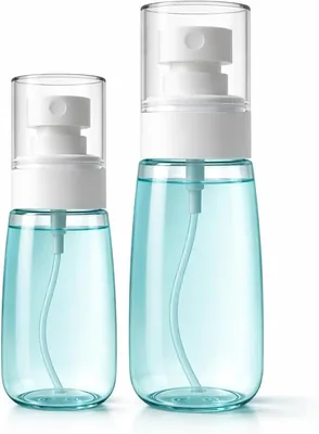 Kit com 2 Frascos Spray 60ml e 100ml – Névoa Ultrafina, À Prova de Vazamento, Recarregável, Botão Largo Anatômico – Melhor Preço