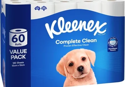 Kleenex Complete Clean 60 Roll Toilet Paper Best Deal in Australia