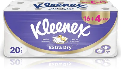 Free ad: Kleenex Extra Dry Toilet Tissue Paper - 20% Off in Kuwait. Kleenex Extra Dry Toilet Tissue Paper - 20% Off in Kuwait