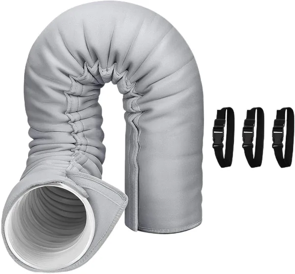 Klimaanlage Abluftschlauch Isolierung, waschbarer AC-Schlauch mit Isolierhülle, 150×53 cm, Polyester-Komposit, UV-beständig