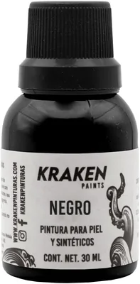 KRAKEN – Pintura profesional para cuero, sintéticos y textiles – Colores Básicos (Negro) Mejor Oferta