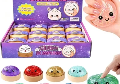 Last Page® 12pcs Mini Glitter Dumpling Squishy Stress Relief Set Best Deal in Bahrain