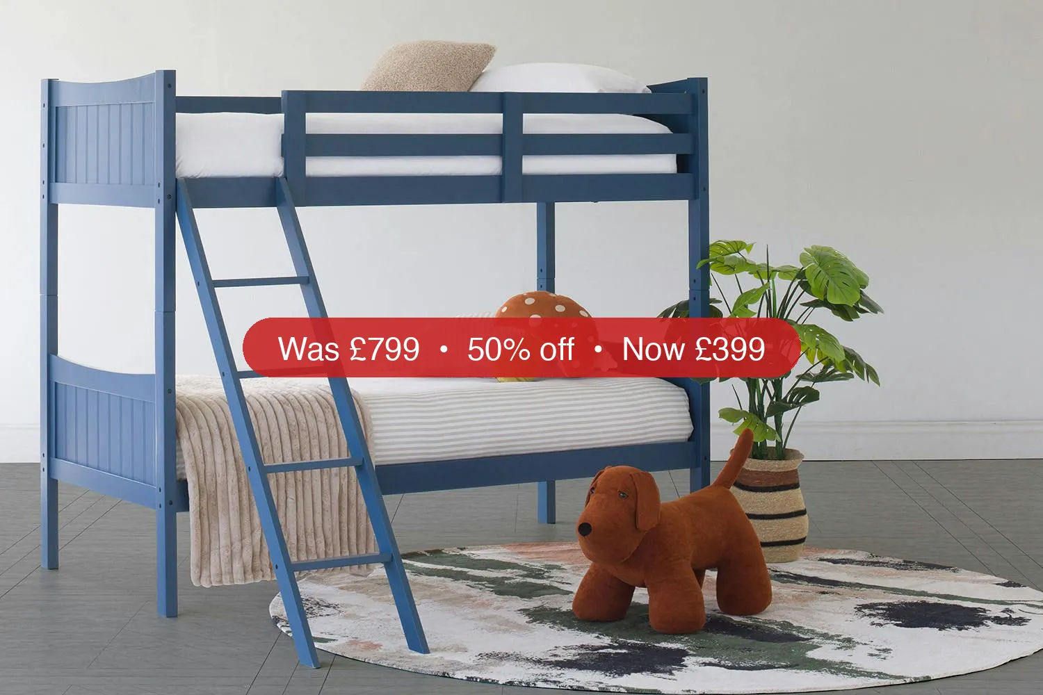 Laurel Bunk Bed | Teal – 50% Off