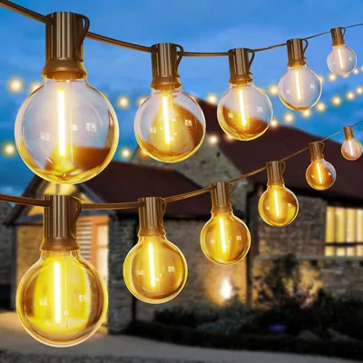 LED-Feierlichkeiten im Freien 33,5 m – Wetterfester 50+ G40 Birnen Warmweiß