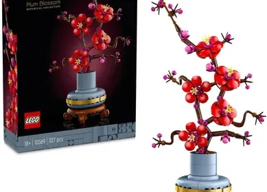LEGO Botanicals Plum Blossom Set för vuxna - Artifiska blommor till inre rum inkl. bygbar potte - Hemkontor dekor in Sweden