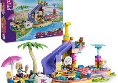 LEGO Friends - Journée fabuleuse au parc aquatique - Jouet miniature avec toboggan, 2 mini-poupées, 4 figures animales et accessoires in France