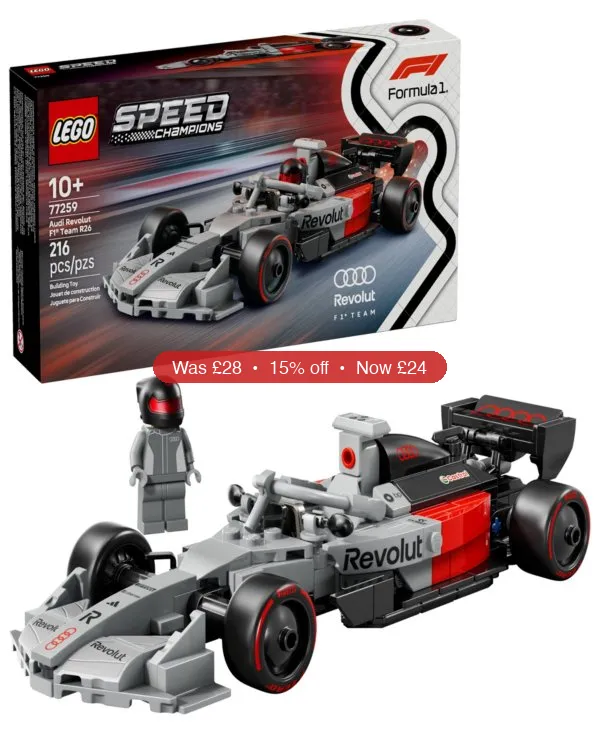LEGO® Speed Champions Audi R26 F1® Race Car Toy Building Kit, 77259 – 15% Off
