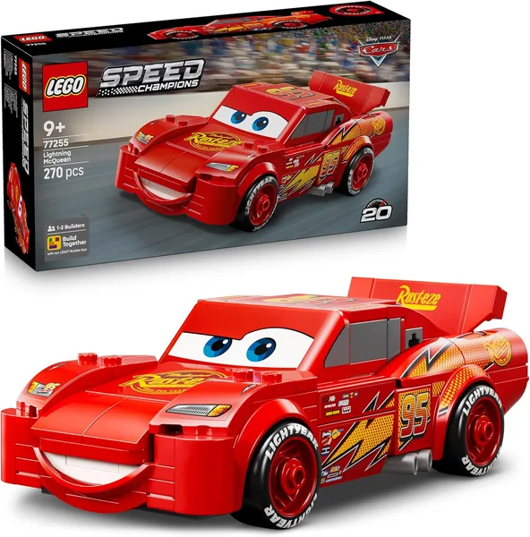 LEGO Speed Champions | Flash McQueen – Voiture de Course Jouet – Modèle Collectionneur – Cadeau Disney pour Garçon ou Fille à partir de 9 Ans et Plus