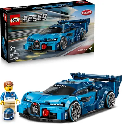 LEGO Speed Champions Hypercar Bugatti Vision GT – Voiture jouet – Modèle avec pilote figurine collector – Idée cadeau gaming pour garçons