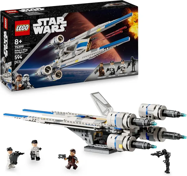 LEGO Star Wars 75399 Rebel U-Wing Starfighter met zwenkvleugelfunctie & 3 minifiguren (Cassian Andor) – 36% korting