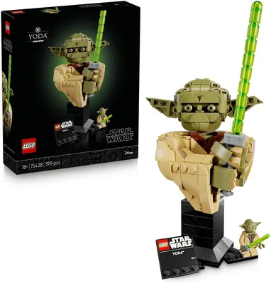 LEGO Star Wars 75438 Yoda Bust – DIY Sändare Modellkit med Grön Lichterstab & Jedi Meistern Minifigur – 17% Avrinkt