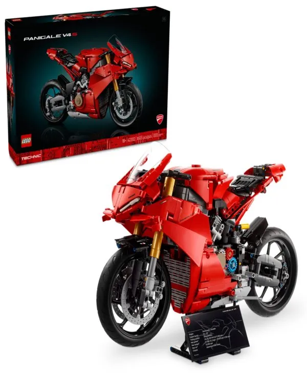 LEGO® Technic Ducati Panigale V4 S Motorcycle Model Building Set 42202, 1603 Pieces