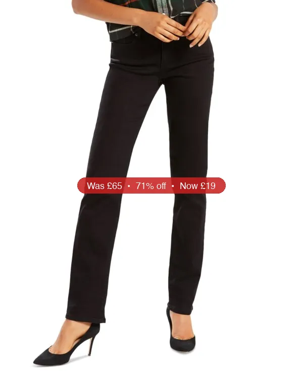 Levi’s Women’s Classic Mid-Rise Straight-Leg Jeans – 71% Off