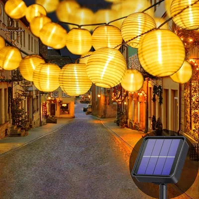 Lezonic Solarfairlichts, Outdoor-Laterne, 8m 30 LED-Laterne, 8 Modi, wasserdicht, Solarlampen für Garten und Balkon (19% Rabatt)