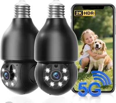 Light Bulb Security Camera 2K 20% Off