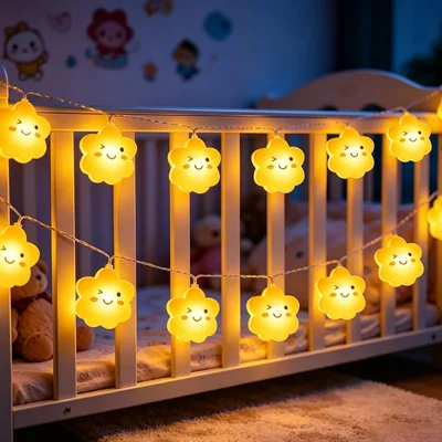 Lincentra Sternen-Lichterkette, 3 m 15 LED Kinder-Lichterkette, batteriebetrieben, Innenbereich für Kinderzimmer