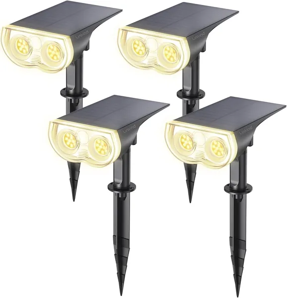 Linkind LED Solar Gartenleuchten StarRay 650LM mit Lichtsensor, 3000K Warmweiß, IP67 Wasserdicht Außenbeleuchtung (17% Rabatt)