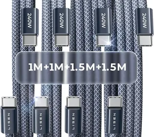 LISEN 240W USB C Kabel - 4er Set mit verschiedenen Längen (1M, 1M, 1.5M, 1.5M), 4.9 Sterne Bewertung in Croatia