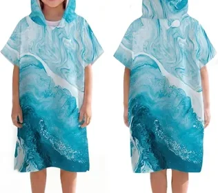 LOMTRATS Snelle drogende surfponcho voor kinderen met kap van microvezel, geschikt voor zwemmen, strand, surfen en duiken - 76% Korting in Netherlands