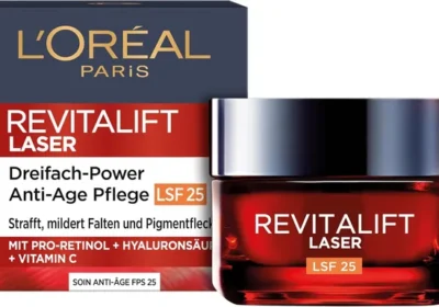 L'Oréal Paris Anti-Falten Tagescreme SPF 25 mit Triple Power für Frauen: Reduziert Falten und strafft die Haut, mit Pro-Retino – 41% Rabatt in Norway