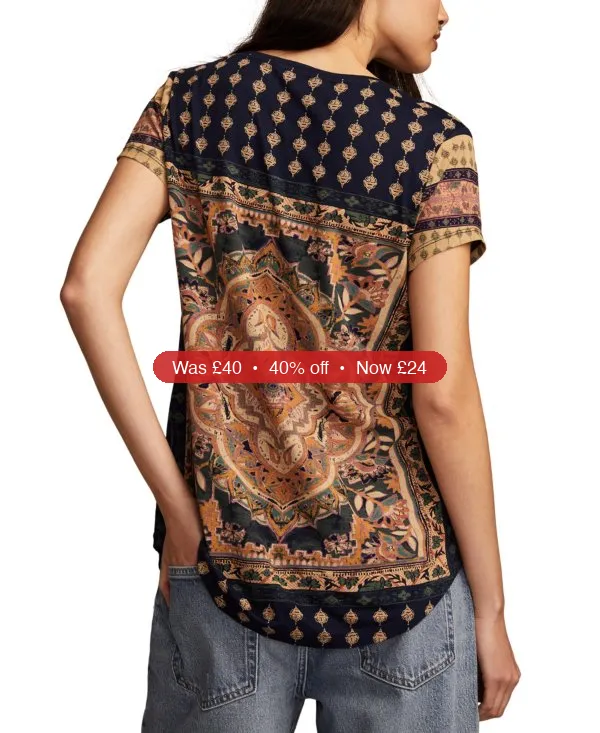 Lucky Brand Printed T-Shirt – 40% Off